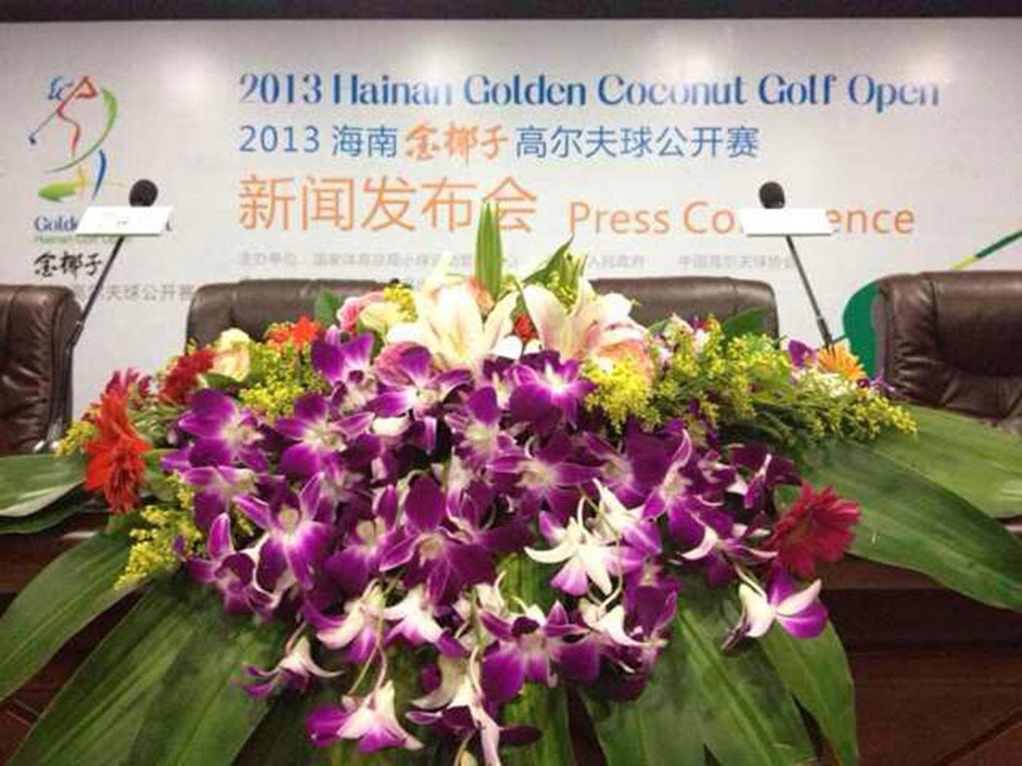 金椰子高尔夫新闻发布会